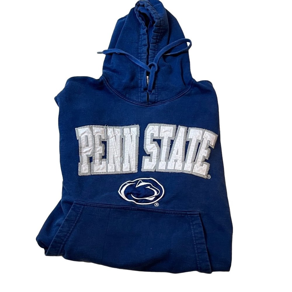 Penn State Nittany Blue Sweatshirt Sweat Shirt Gildan Hooded Size Small